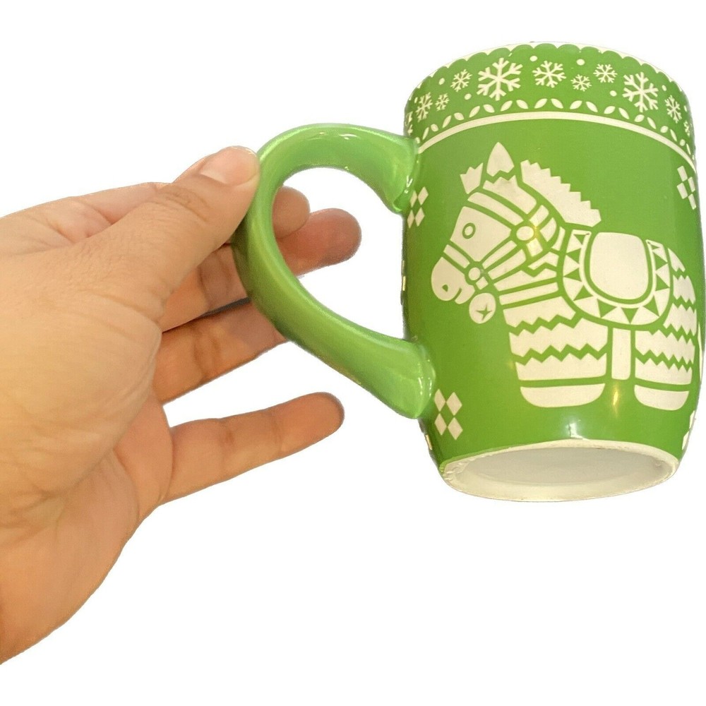 Christmas Mug Mexican Donkey Green